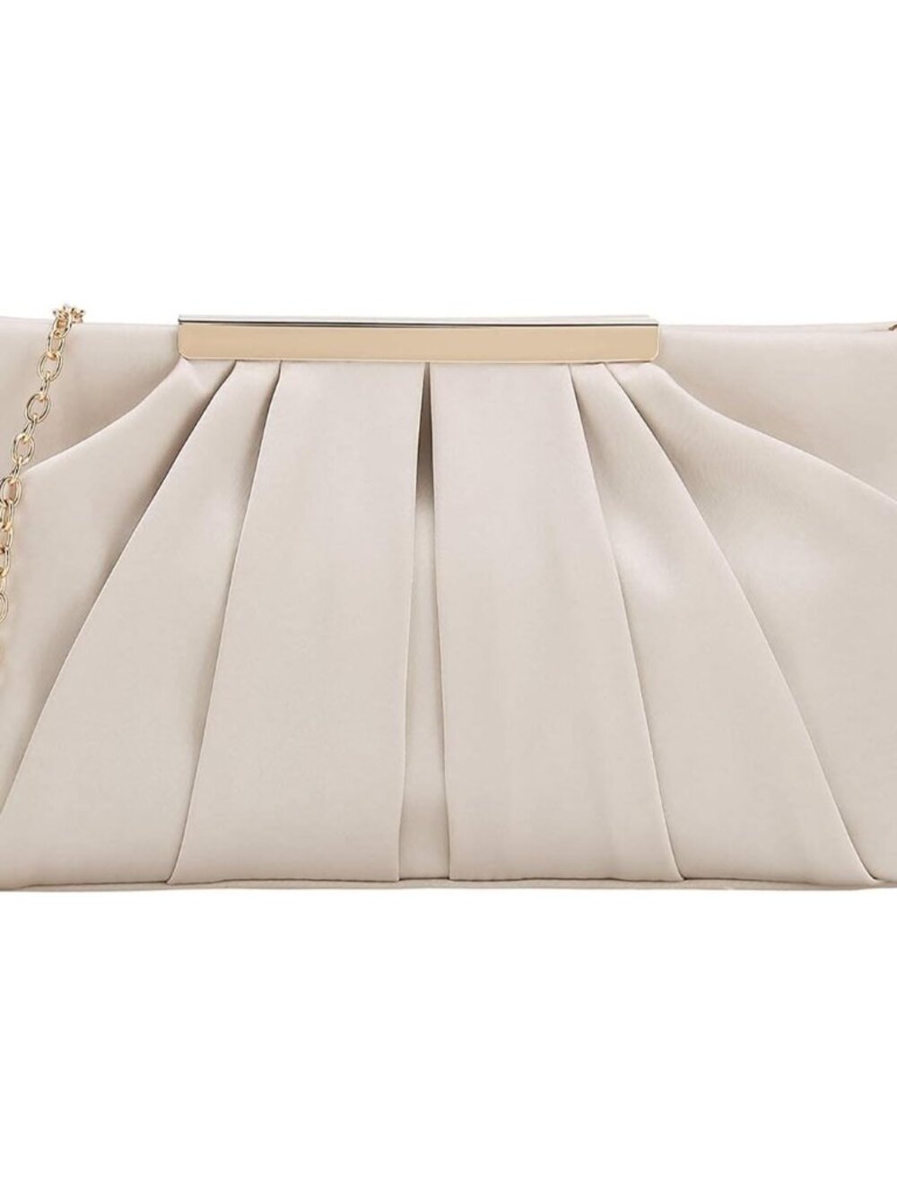 Clutch Evening Bag Elegant Pleated Satin Formal Handbag Simple Classy Purse for - Picture 3 of 7